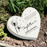 Personalised Daughter Graveside Heart Remembrance Plaque Memorial Ornament