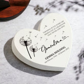 Personalised Grandma Graveside Heart Remembrance Plaque Ornament