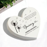 Personalised Granny Graveside Heart Remembrance Plaque Ornament