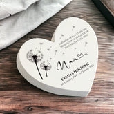 Personalised Nan Graveside Heart Remembrance Plaque Ornament