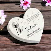 Personalised Sister Graveside Heart Remembrance Plaque Ornament