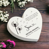 Personalised Son Graveside Heart Remembrance Plaque Ornament