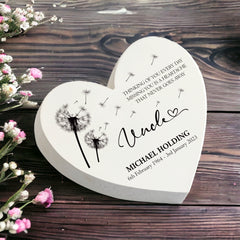 Personalised Uncle Graveside Heart Remembrance Plaque Ornament