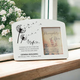 Personalised Wife Memorial Remembrance Photo Frame With Dandelions