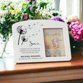 Personalised Son Memorial Remembrance Photo Frame With Dandelions