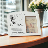 Personalised Dad Memorial Remembrance Photo Frame With Dandelions
