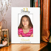 Personalised 13th Birthday Photo Frame Portrait With Name and Sentiment