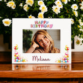 Personalised Colourful Birthday Photo Frame Landscape With Any Name