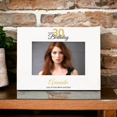 Personalised 30th Birthday Photo Frame Landscape With Name and Sentiment