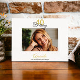 Personalised 40th Birthday Photo Frame Landscape With Name and Sentiment
