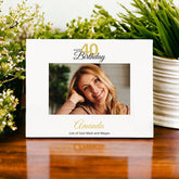 Personalised 40th Birthday Photo Frame Landscape With Name and Sentiment