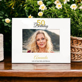 Personalised 50th Birthday Photo Frame Landscape With Name and Sentiment