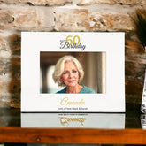 Personalised 60th Birthday Photo Frame Landscape With Name and Sentiment