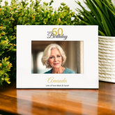 Personalised 60th Birthday Photo Frame Landscape With Name and Sentiment