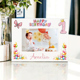 Personalised My First Birthday Photo Frame Landscape Girl's 1st Keepsake