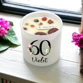 Personalised Gift For 60th Birthday Candle Boxed Floral Variety of Fragrances