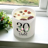 Personalised Gift For 30th Birthday Candle Boxed Floral Variety of Fragrances