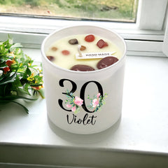Personalised Gift For 30th Birthday Candle Boxed Floral Variety of Fragrances