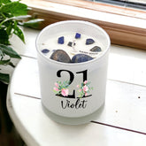 Personalised Gift For 21st Birthday Candle Boxed Floral Variety of Fragrances