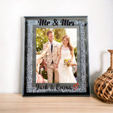 Personalised Crushed Crystals Wedding Day Photo Frame Mr & Mrs 5 x 7Inch