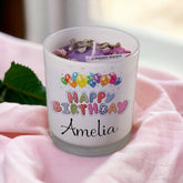 Beautiful Embellished Personalised Birthday Candle Gift Balloon Design