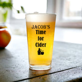 Personalised 1 Pint Cider Glass Gift