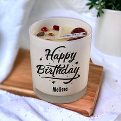 Personalised Happy Birthday Jar Candle Gift For Her Various Fragrances