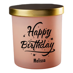 Beautiful Pink Happy Birthday Jar Candle Gift Boxed Various Fragrances
