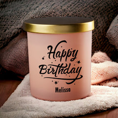 Beautiful Pink Happy Birthday Jar Candle Gift Boxed Various Fragrances