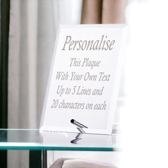 Personalised Award Trophy Glass Plaque Gift With Any Engraving