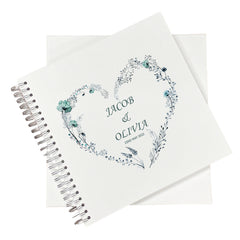 Large Wedding Photo Album Scrapbook Guest Book Boxed Floral Watercolour Heart