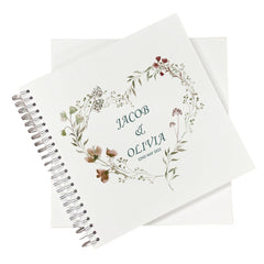 Large Wedding Photo Album Scrapbook Guest Book Boxed Floral Watercolour Heart