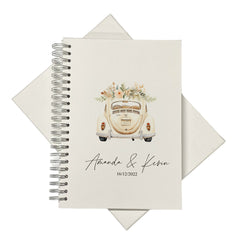Large A4 Wedding Album Scrapbook Guest Book Boxed With Floral Car