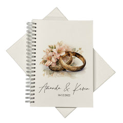 Large A4 Wedding Album Scrapbook Guest Book Boxed With Wedding Rings