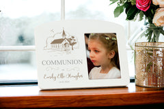 Personalised Communion Photo Frame With Church Background