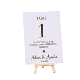 Personalised Table Décor Gold Wedding Table Number Wedding Print Sign