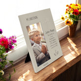 Christening Gift, Printed Christening Photo Frame With Name and Date