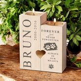 Personalised Forever Loved Dog Memorial Tea Light Candle Holder