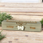 ukgiftstoreonline Personalised Wooden Wedding Certificate Holder