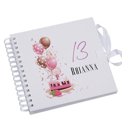 Personalised 13th Birthday Gifts for Her Scrapbook Photo Album