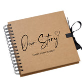 Personalised Our Story Love Brown Scrapbook Photo Album