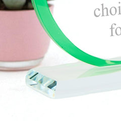 Large Green Edge Glass Personalised Engraved Award Trophy Perfect for Sports, Employees, School Ceremonies & Appreciation