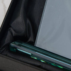 Jade Glass Personalised 15cm Award Trophy Any Engraving or Occasion Tapered Design