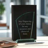 Jade Glass Personalised 15cm Award Trophy Any Engraving or Occasion Tapered Design