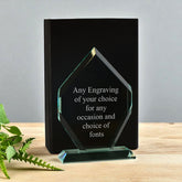 Jade Glass Personalised 15cm Award Trophy Any Engraving or Occasion Diamond Shape