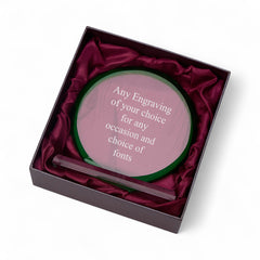 Large Green Edge Glass Personalised Engraved Award Trophy Perfect for Sports, Employees, School Ceremonies & Appreciation