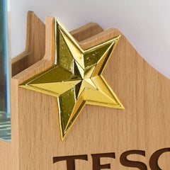 Personalised Star Award Trophy Any Engraving or Occasion Wood and Glass