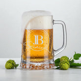 Customised Bespoke Beer Tankard Glass Any Logo Engraved