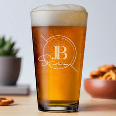Customised Bespoke Perfect Pint Beer Glass Any Logo Engraved