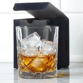 Customised Bespoke Personalised Crystal Cut Whisky Glass Any Text Engraved